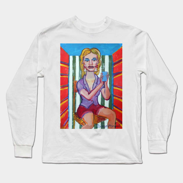 Series of paintings, woman's head Long Sleeve T-Shirt by diegomanuel